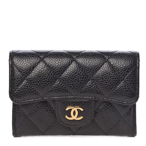 fashionphile chanel card holder|Chanel caviar flap card holder.